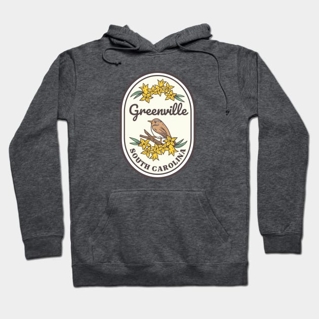 Greenville South Carolina Wren SC Tourist Souvenir Hoodie by carolinafound